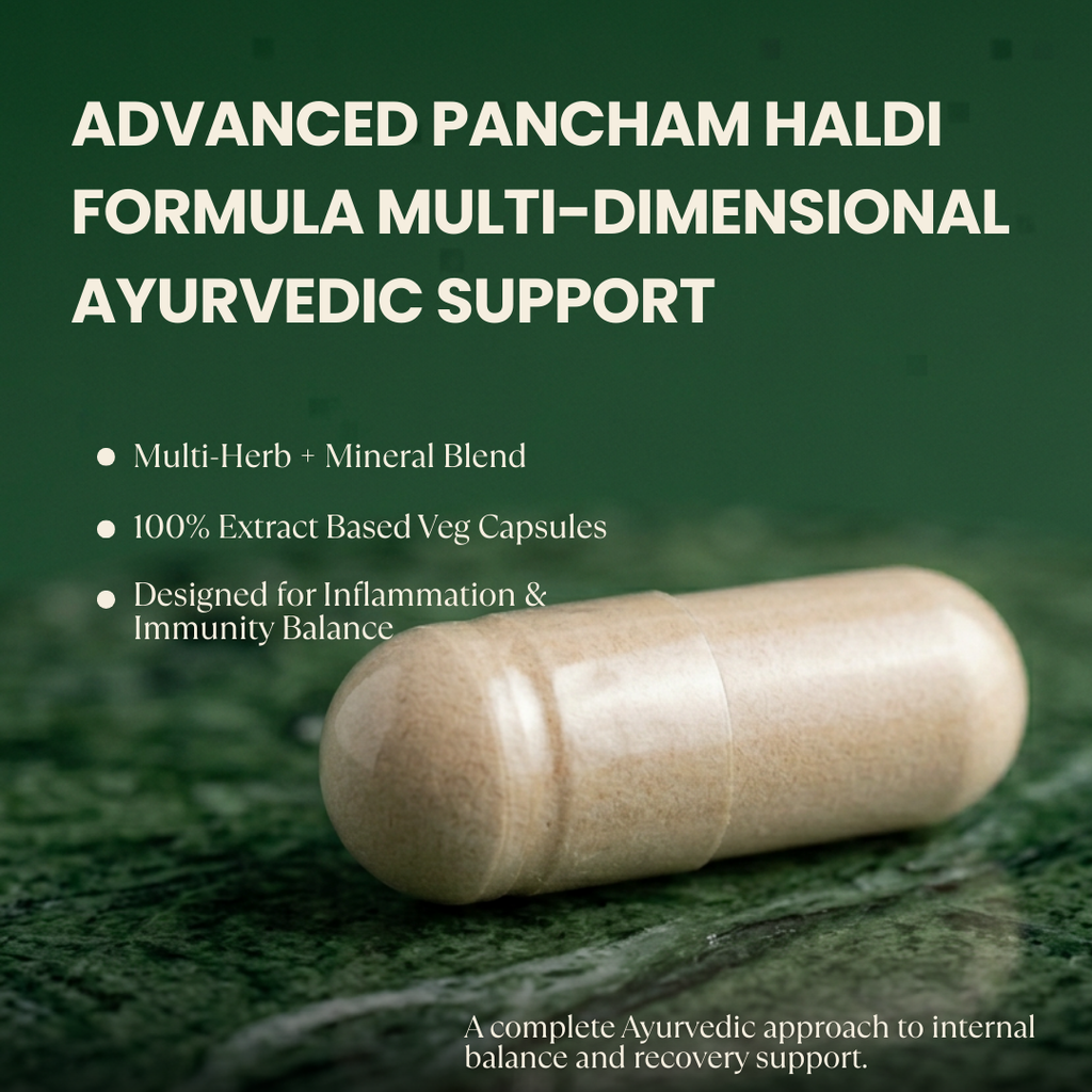 Turveda | Pancham Haldi Anti-Inflammatory Capsules | FSSAI Certified | 60 Veg Capsules