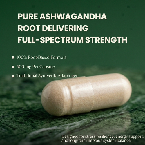 Ashvanta | Pure Ashwagandha Root Capsules | FSSAI Certified | 60 Veg Capsules