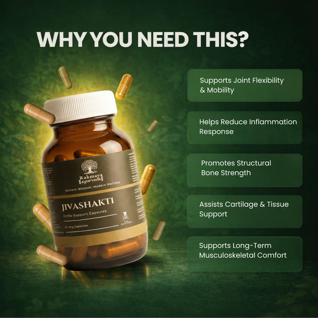 Jivashakti | Ayurvedic Joint Support Capsules | FSSAI Certified | 60 Veg Capsules