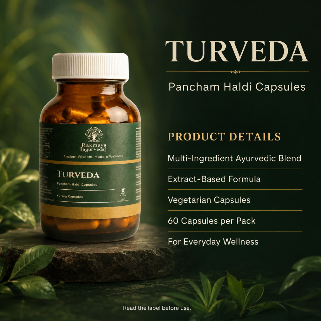 Turveda | Pancham Haldi Herbal wellness Supplement | FSSAI Certified | 60 Veg Capsules