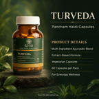 Turveda | Pancham Haldi Herbal wellness Supplement | FSSAI Certified | 60 Veg Capsules