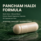 Turveda | Pancham Haldi Herbal wellness Supplement | FSSAI Certified | 60 Veg Capsules