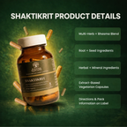 Shaktikrit | Ayurvedic Male Vitality Capsules | FSSAI Certified | 60 Veg Capsules