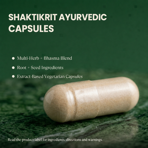 Shaktikrit | Ayurvedic Male Vitality Capsules | FSSAI Certified | 60 Veg Capsules