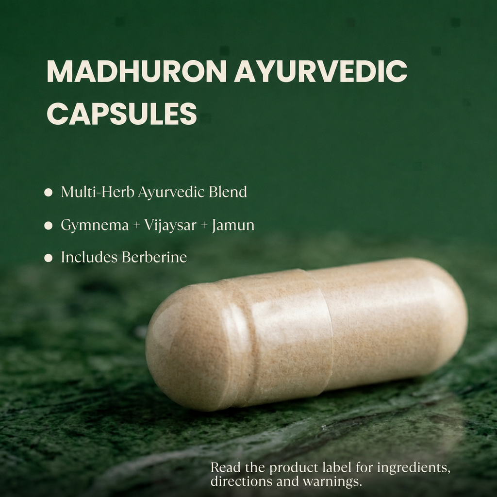 Madhuron|Herbal Wellness Supplement| FSSAI Certified | 60 Veg Capsules