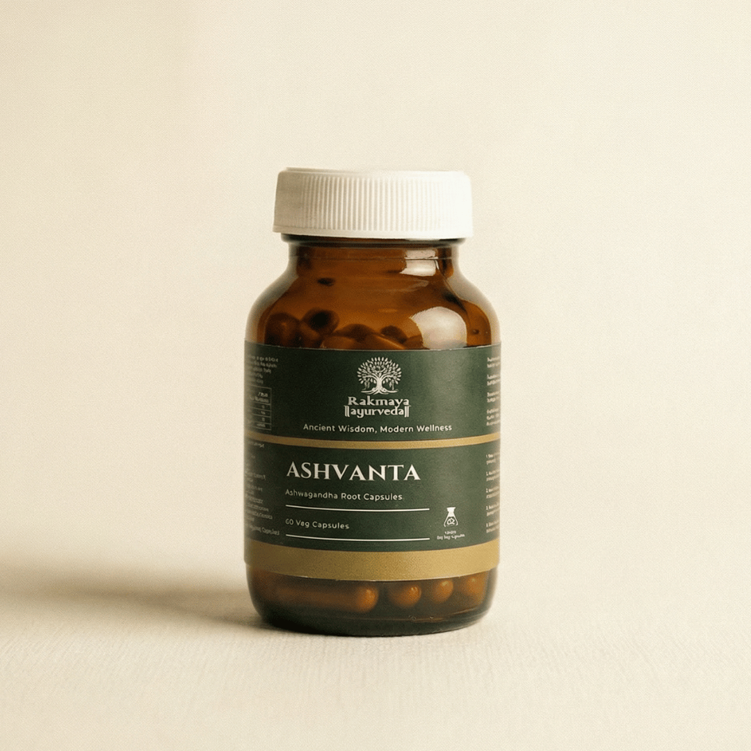 Ashvanta | Pure Ashwagandha Root Capsules | FSSAI Certified | 60 Veg Capsules