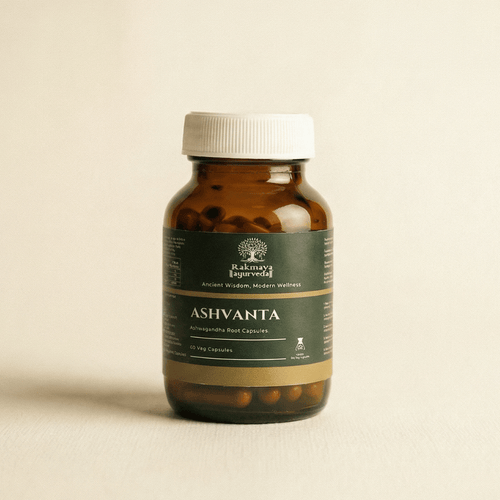 Ashvanta | Pure Ashwagandha Root Capsules | FSSAI Certified | 60 Veg Capsules