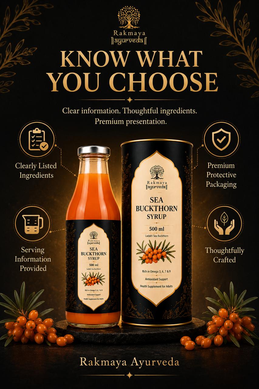 Sea Buckthorn Syrup | Ladakh Sea Buckthorn Juice | Omega 3,6,7 & 9 | FSSAI Certified